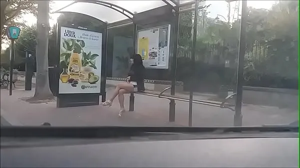 Laat bitch at a bus stop mijn clips zien