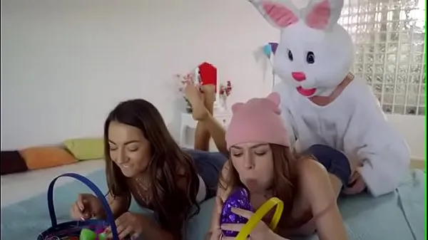 Prikaži Easter bunny lays eggs inside her moje posnetke