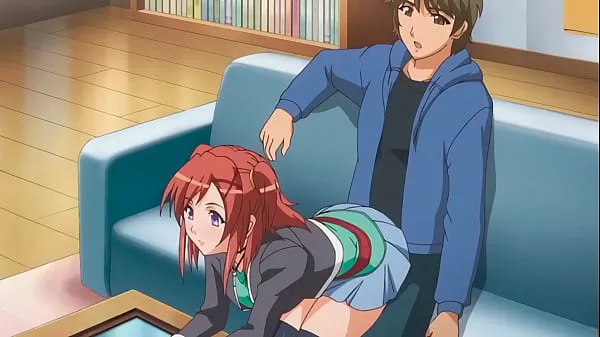 Vis step Brother gets a boner when step Sister sits on him - Hentai [Subtitled mine klipp